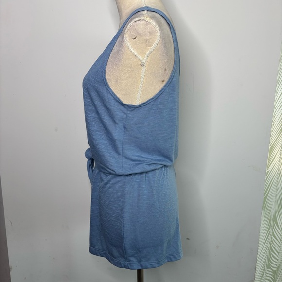 BECCA By Rebecca Virtue Blue Knot-Front Swim Coverup Romper Size Small Beach - Picture 4 of 7